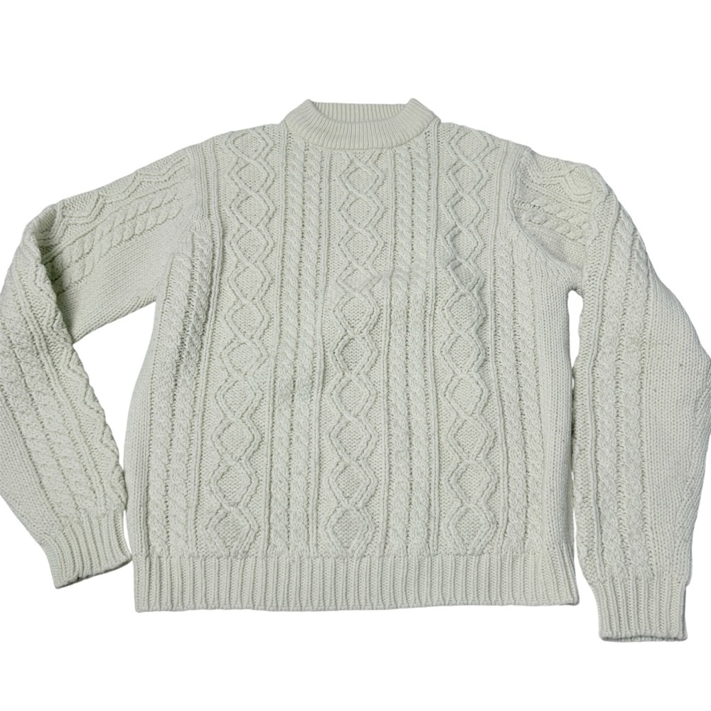 Vintage cable knit Crewneck sweater Christopher Rand grandpa sweater